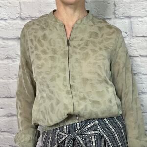 Luminary preppy textured bomber jacket